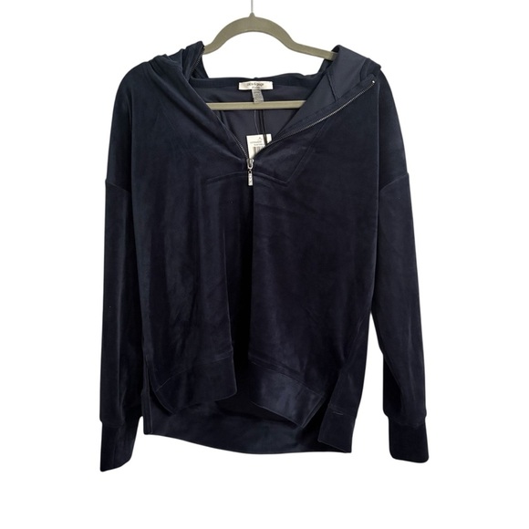 NWT cable & gauge STUDIO Velour Navy Blue Track Jacket | New Tracksuit | Y2K | S - Picture 1 of 3